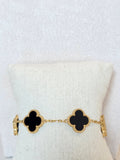 Clover Bloom black bracelet