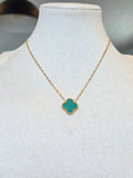 Clover Bloom Green Necklace