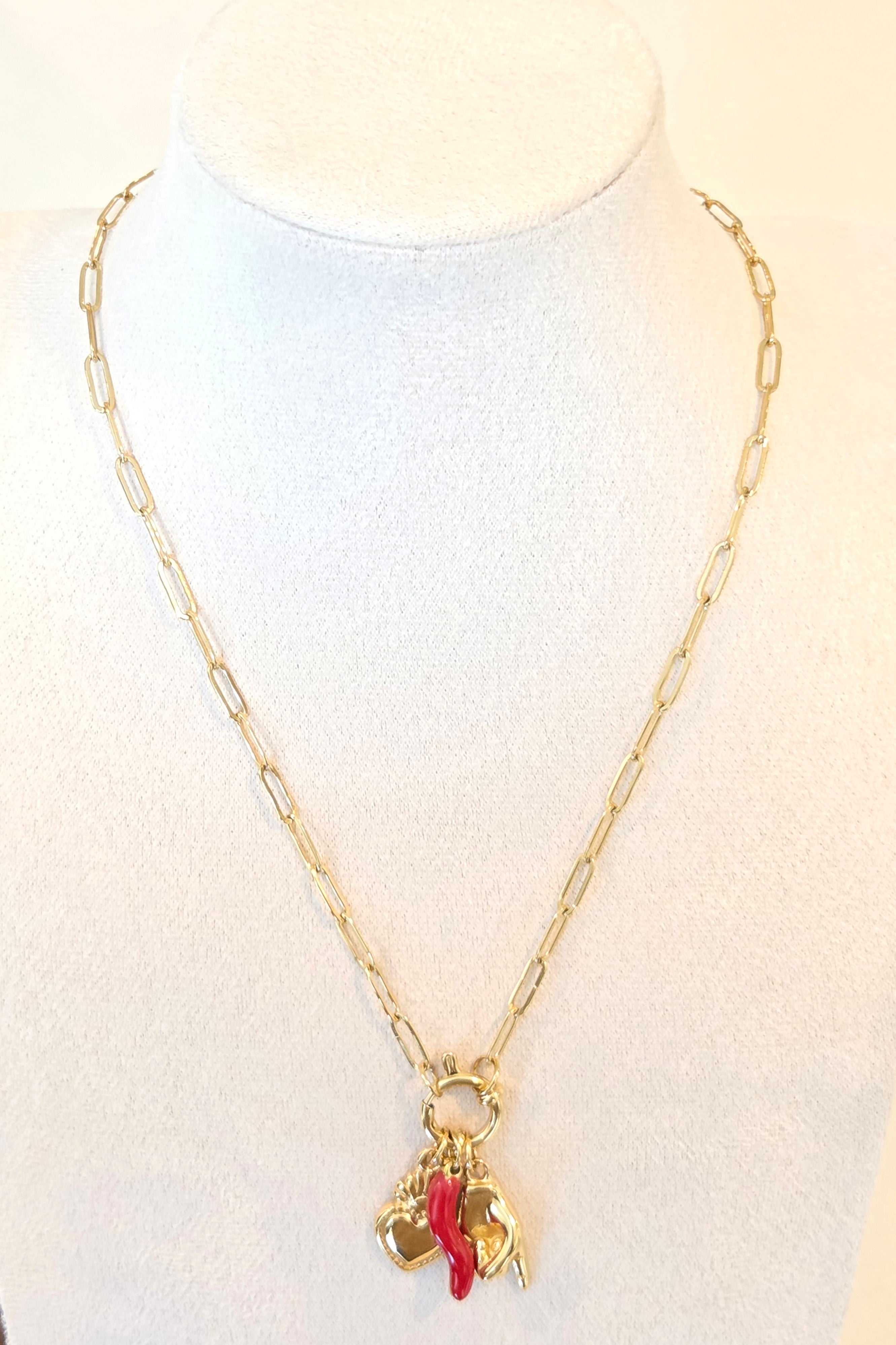 Collier CŒUR ET FEU 